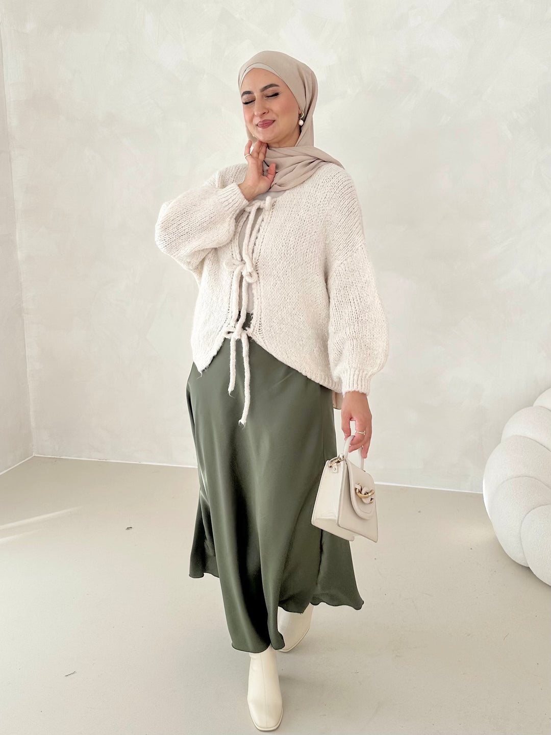 Jupe en satin Leya