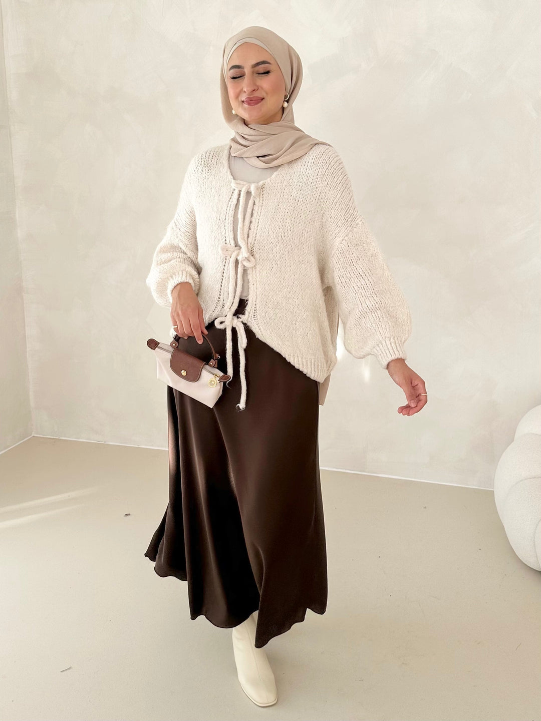 Jupe en satin Leya