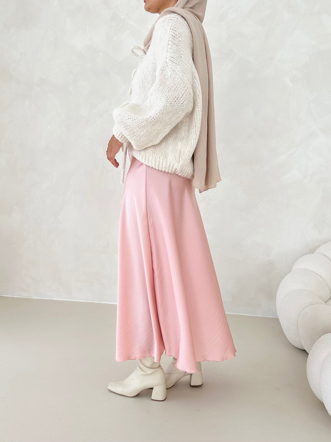 Jupe en satin Leya
