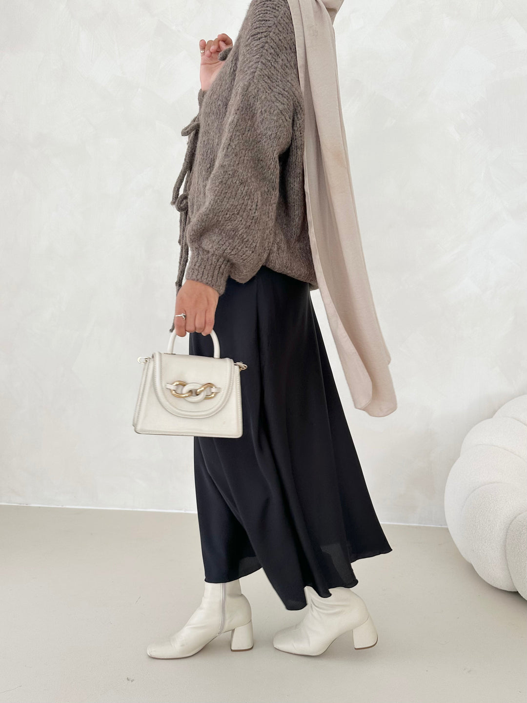 Jupe en satin Leya