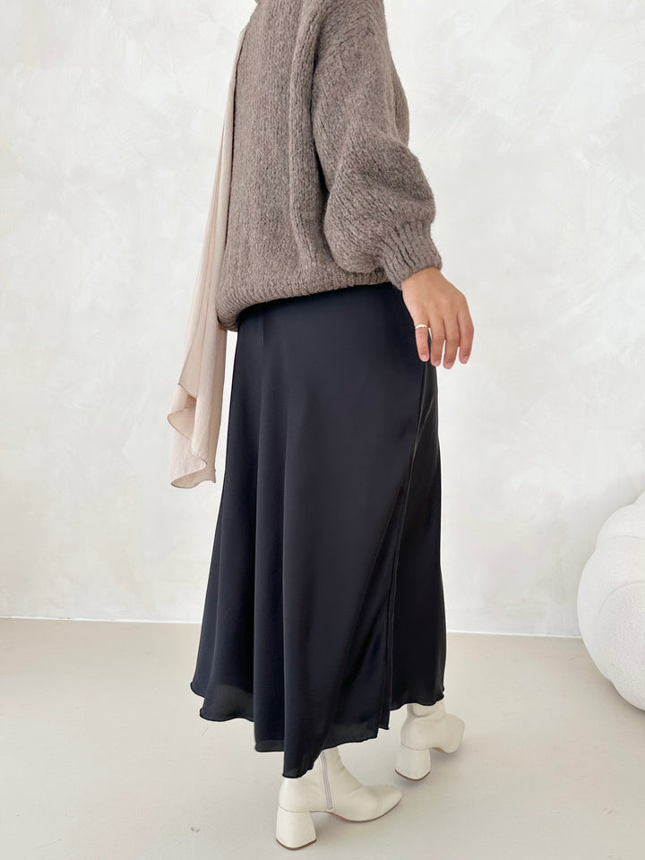 Jupe en satin Leya
