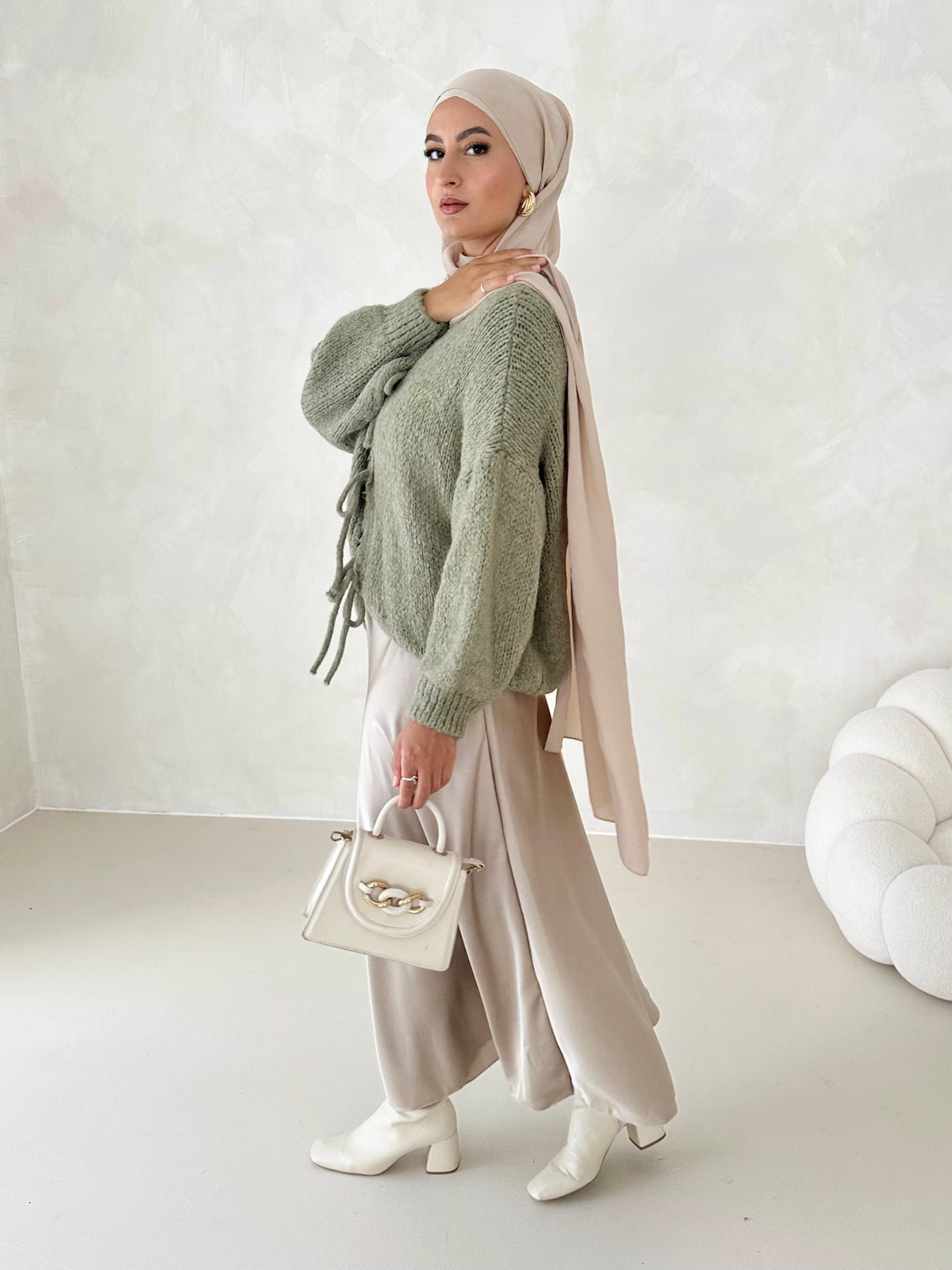 Jupe en satin Leya